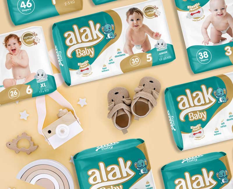 Bebek Bezi Mendil Etiket Ambalaj Tasarımı