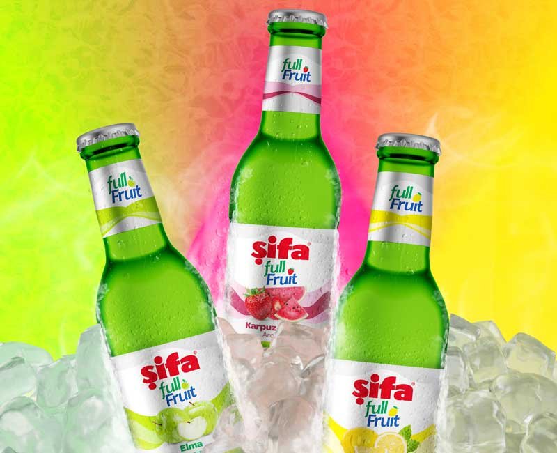 Meyveli Soda Doğal Maden Suyu Kutu Etiket Ambalaj Tasarımı