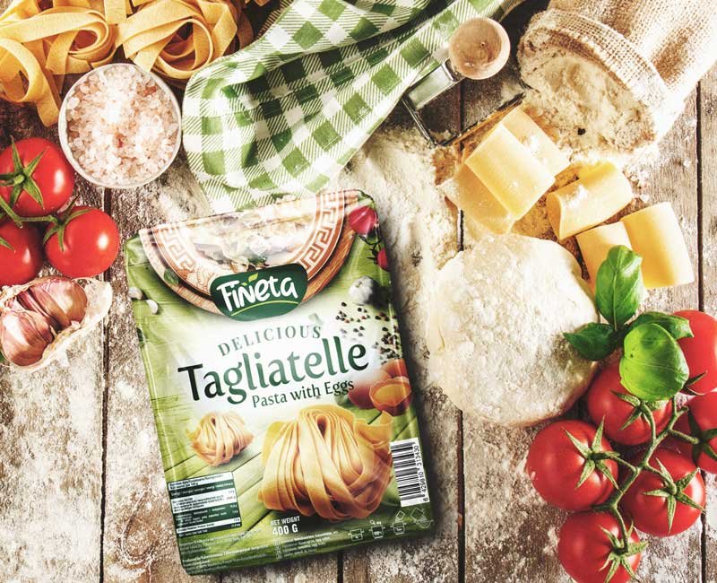 Spagetti Makarna Kutu Etiket Ambalaj Tasarımı
